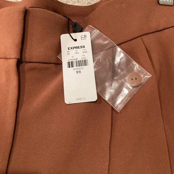 Express Light Brown Stylist Ankle Super High Rise Pant - Picture 8 of 11